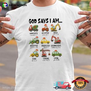 God Says I Am Christmas Cars and Trucks Shirt 3 InkInAction.com
