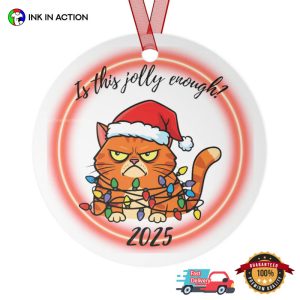 Grumpy Cat Christmas Ornament