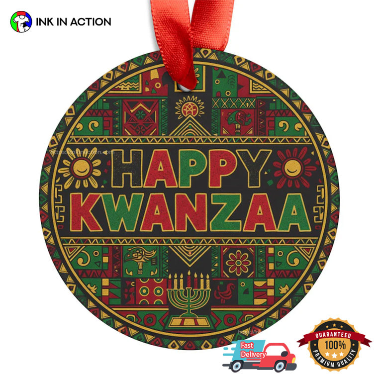 Happy Kwanzaa Holiday Decor Ornament Happy Kwanzaa Holiday Decor Ornament