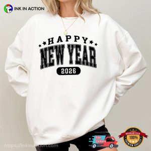 Happy New Year 2026 Unisex Tee 1 InkInAction.com