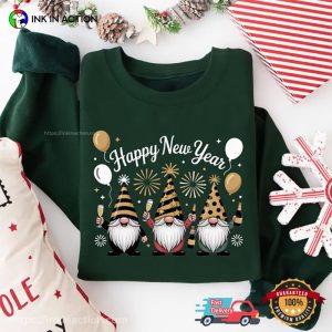 Happy New Year Gnome Party Celebration Shirt