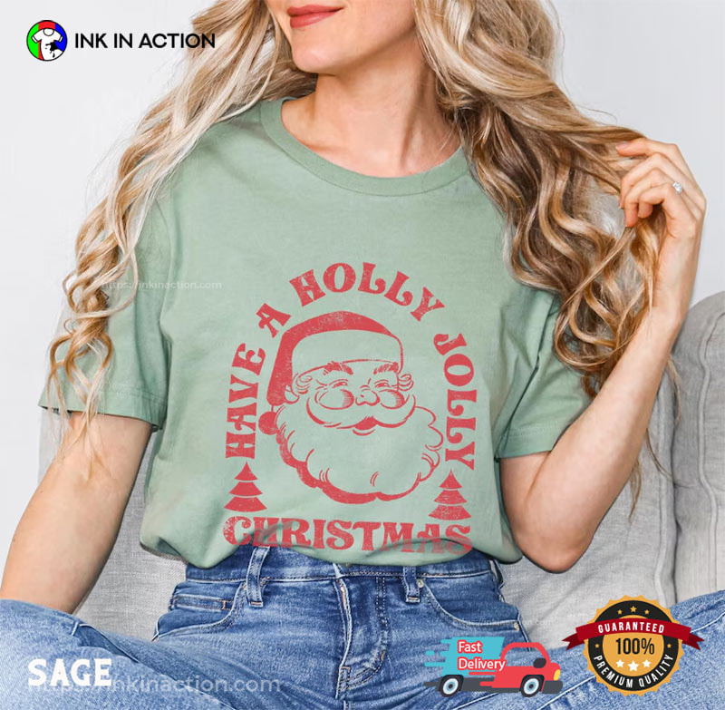 Have A Holly Jolly Christmas Vintage Santa Comfort Colors Shirt