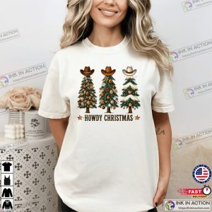 Howdy Christmas, Cowboy Christmas Trees Comfort Colors Shirt