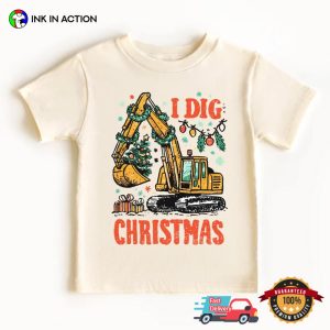 I Dig Christmas, Construction Monster Kid Tee 3 InkInAction.com