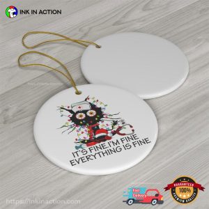 I’m Fine Nurse Cat Christmas Ornament