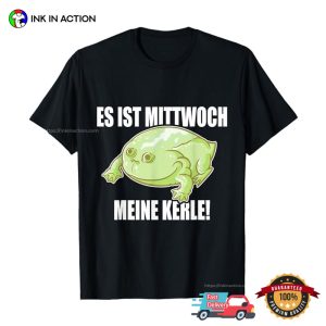 It's Wednesday Silly Green Frog Meme Shirt 2 InkInAction.com