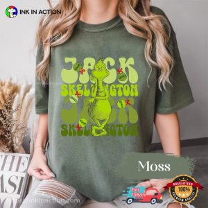 Jack Skellington Grinch Christmas Graphic Comfort Colors Shirt 3 InkInAction.com