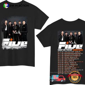 Keep On Movin’ UK Five Band Tour 2025 T-shirt