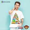Kids Construction Truck Christmas Tree Cars T-shirt