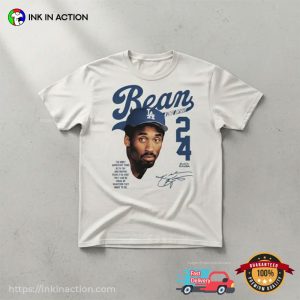 Kobe Bean Bryant LA Dodgers Champions 90s Graphic Shirt 3 InkInAction.com