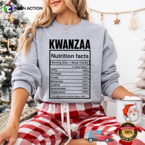 Kwanzaa Nutritional Facts Funny Kwanzaa Days Shirt