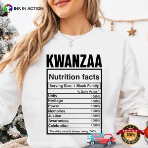 Kwanzaa Nutritional Facts Funny Kwanzaa Days Shirt