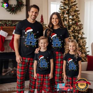 LA Baseball Christmas Light Bulb Shirt