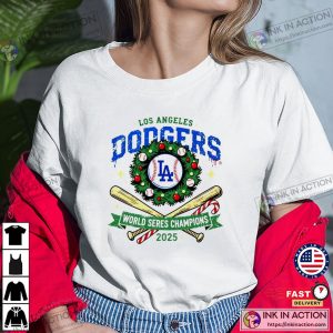 LA Dodgers World Series Champions 2025 Christmas Shirt 3 InkInAction.com