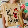 Let It Snow Xmas Snowflake Comfort Colors Shirt