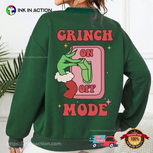 Little Grinch Mode On Off Lovers Shirt InkInAction.com