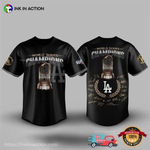 Los Angeles Dodgers World Series Champions 2025 Signatures Baseball Jersey