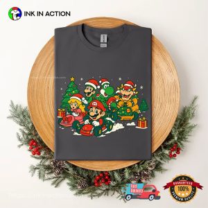 Mario Kart Christmas Holiday Racing Funny Xmas Gift T Shirt 3 InkInAction.com