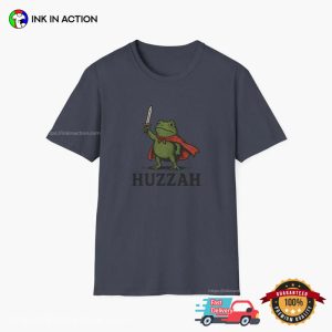 Medieval Fantasy Huzzah Frog Knight Meme Shirt 3 InkInAction.com