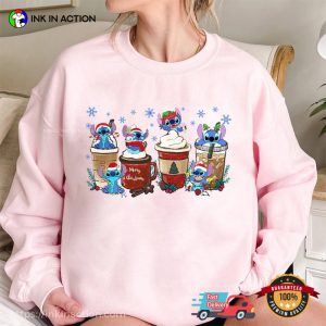 Merry Christmas Stitch Coffee Holiday Shirt 3 InkInAction.com