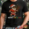 Merry Kwanzaa Funny Black Santa Kwanzaa Candles Shirt