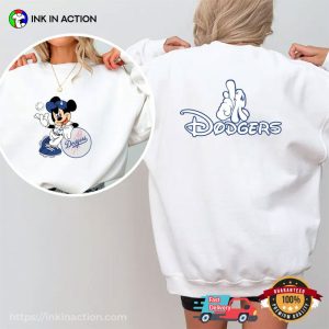 Mickey LA Dodgers Baseball 2-sided Shirt