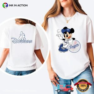 Mickey LA Dodgers Baseball 2-sided Shirt