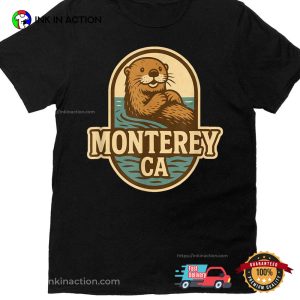 Monterey Ca Cute Sea Otter Shirt 3 InkInAction.com