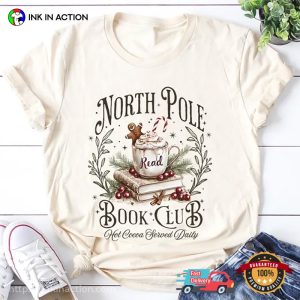 North Pole Book Club Christmas Bookish Tee