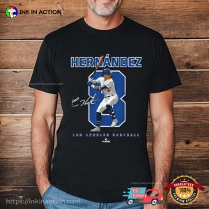 Number And Portrait Kike Hernandez Los Angeles MLBPA T-shirt