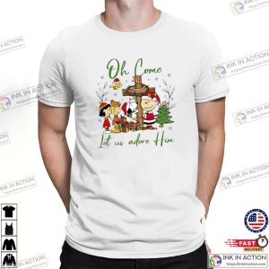 Oh Come Let Us Adore Him Snoopy Christmas Shirt