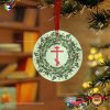 Orthodox Cross Christmas Wreath Religious Holiday Ornament