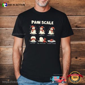 Pain Scale Funny Snowman Christmas Holiday Shirt 3 InkInAction.com