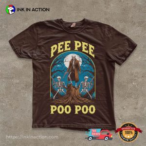 Pee Pee Poo Poo Spooky Funny Skeleton Graphic T shirt 2 InkInAction.com
