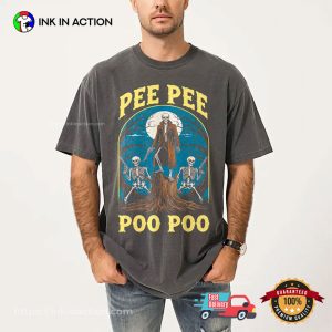 Pee Pee Poo Poo Spooky Funny Skeleton Graphic T shirt 3 InkInAction.com