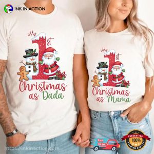 Personalized My First Christmas As Family Matching Shirts For Christmas