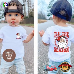Personalized Tis The Season Kids Christmas 2 Sided T-shirt