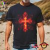 Red Gold Cross In Russian Animation Style Orthodox Christian T-Shirt