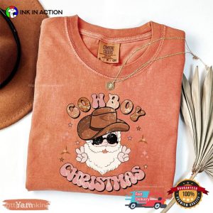 Retro Cowboy Christmas Western Holiday Comfort Colors Shirt