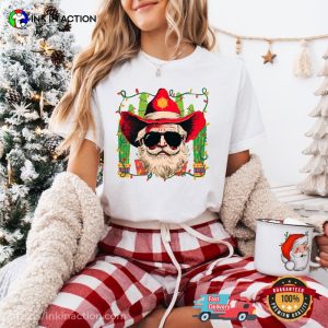 Retro Western Cowboy Santa Graphic Shirt