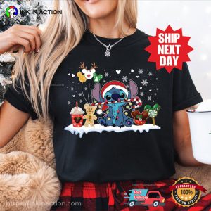 Santa Stitch And Snack funny christmas tees InkInAction.com