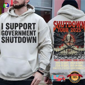 Shutdown Tour 2025 Tour Dates 2 Sided Shirt