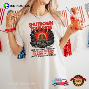 Shutdown Tour 2025 US Government Comfort Colors Tee 2 InkInAction.com