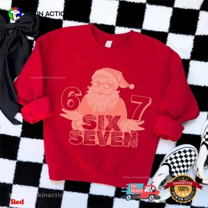 Six Seven Santa Toddler & Youth Funny Kids Christmas T-shirt