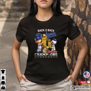 Snoopy Dodgers Back 2 Back Champions Shirt