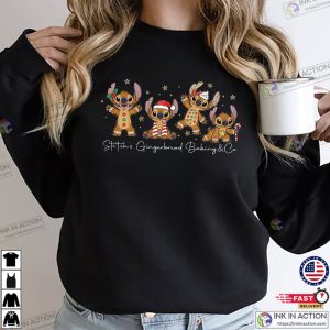 Stich's Gingerbread Baking & Co funny xmas t shirts 1 InkInAction.com