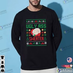 Ugly Ass Sweater Santa funny christmas tee shirts 2 InkInAction.com