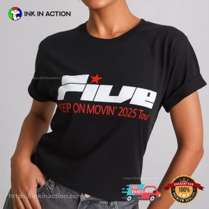 Vintage FIVE Boyband Keep On Moving Tour T shirt InkInAction.com