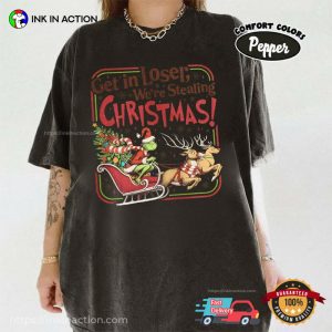 We're Stealing Christmas Retro Grinch Christmas Comfort Colors Shirt 3 InkInAction.com