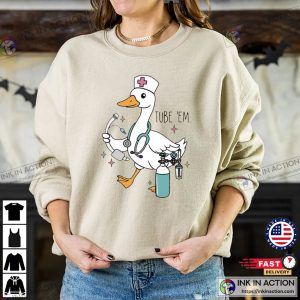 Xmas Silly Goose Nurse Respiratory Therapist Shirt 3 InkInAction.com
